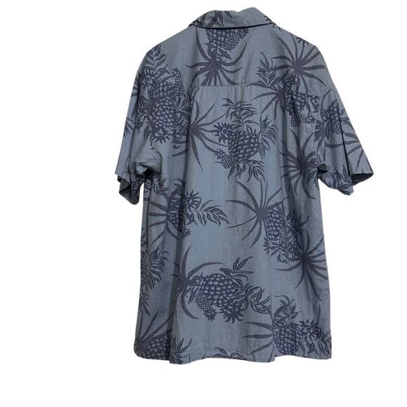 South Bay Outfitters Hawaiian Button-up Shirt Men's 2XL Gray Pineapple Print - Picture 12 of 14
